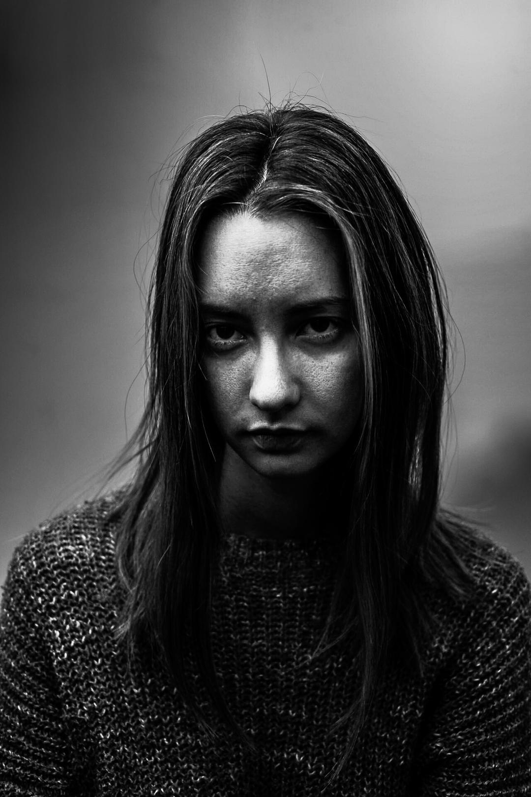 Black and white portrait